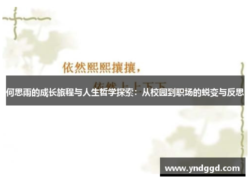 何思雨的成长旅程与人生哲学探索：从校园到职场的蜕变与反思